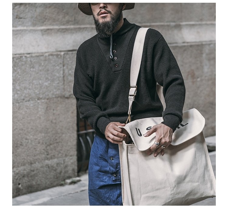 5 button military sweater US Army