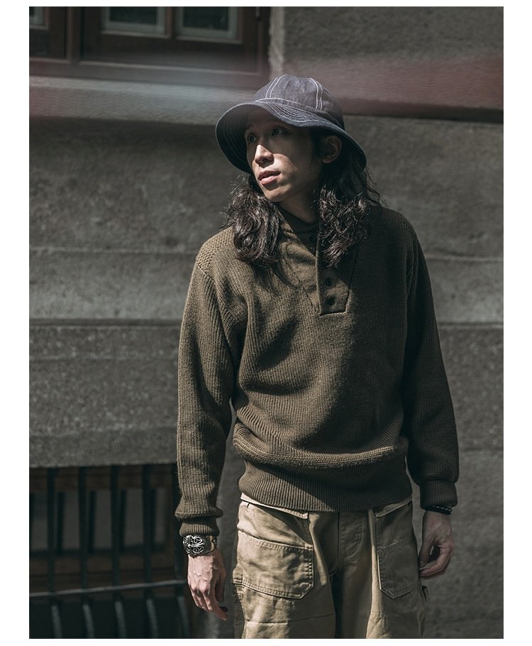 5 button military sweater US Army