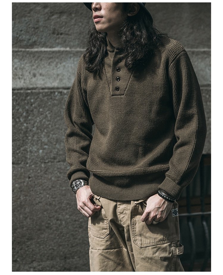 5 button military sweater US Army