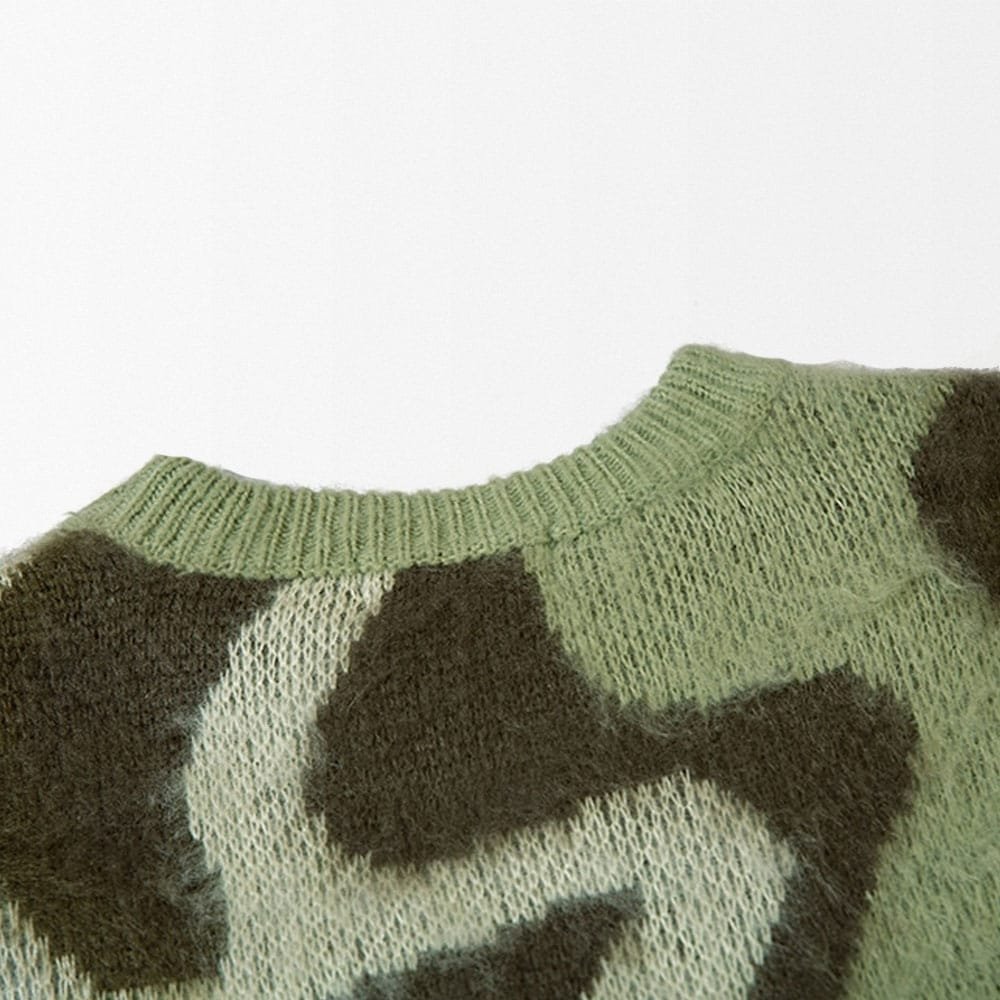 Aqua camo sweater "Lenstid"