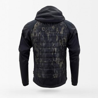 Black camo puffer jacket "Shadowstrike" S1