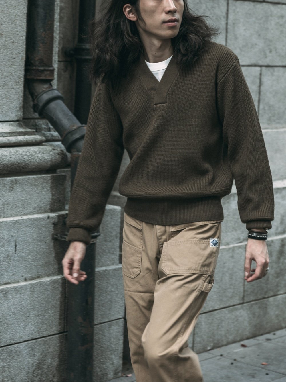 V neck military sweater "USAAF" A-1