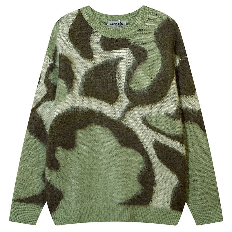 Aqua camo sweater "Lenstid"