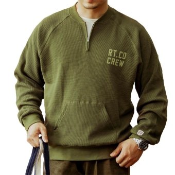 Army green knit sweater