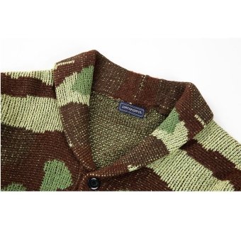 Camo cardigan mens "Waves" OG