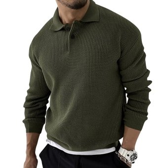 Military button sweater