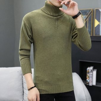 military turtleneck sweater Black|Army Green