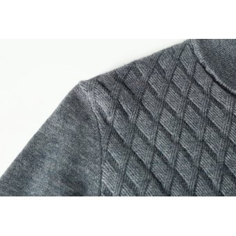 Quarter zip military sweater "Maple"