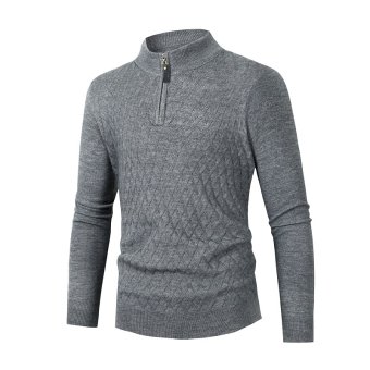 Quarter zip military sweater "Maple"
