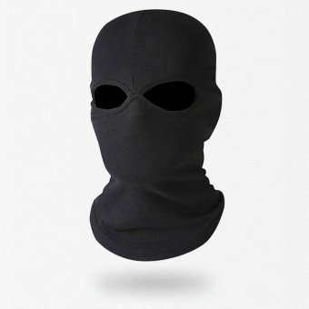 black balaclava 2 hole