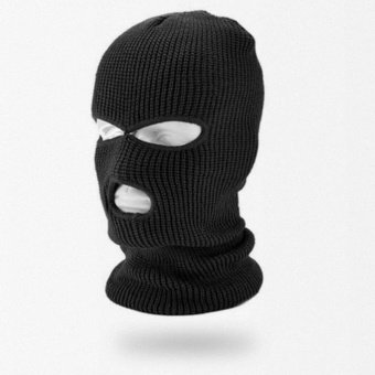 Cagoule Spetsnaz 3 trous tricotée Noir