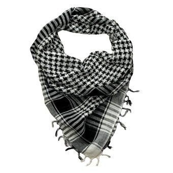 white and black shemagh
