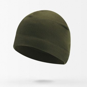 Army green fleece beanie