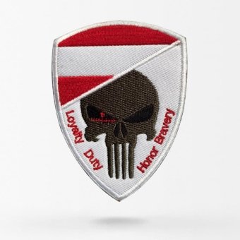 Austria skull flag patch