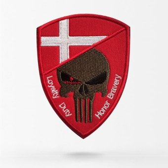 Denmark skull flag patch