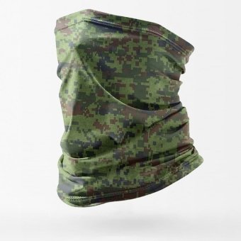 Digital green camo EMR neck gaiter