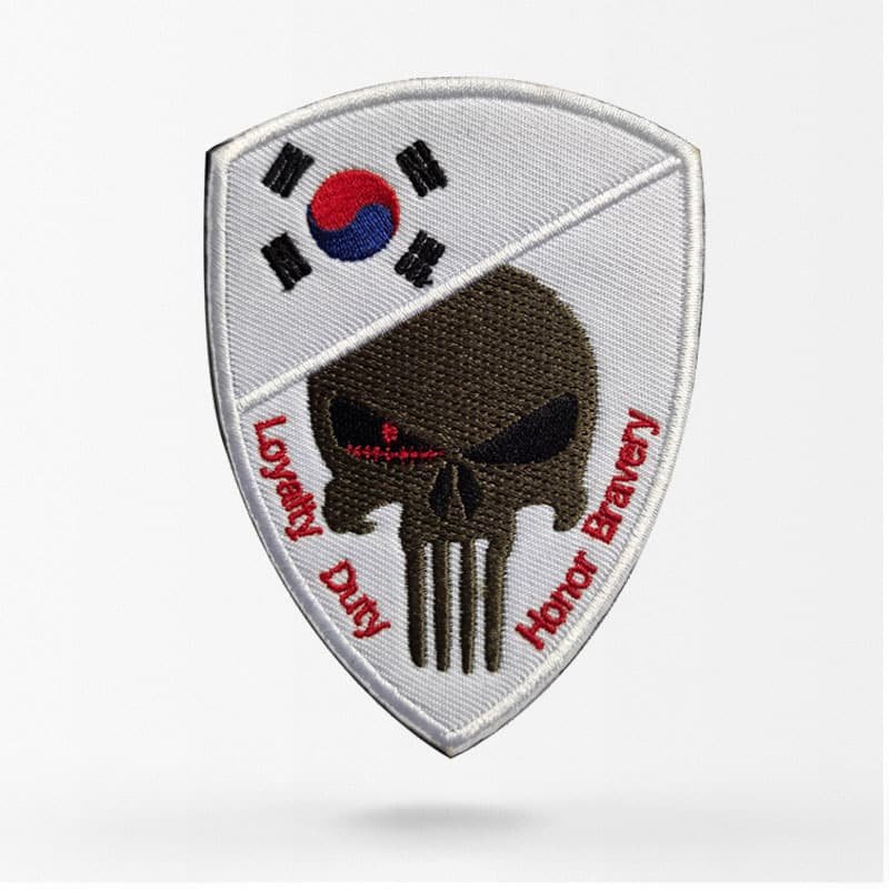Korea skull flag patch