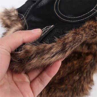 Leather trapper hat