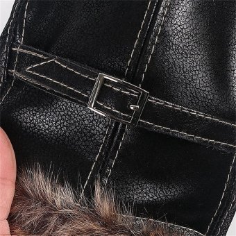 Leather trapper hat