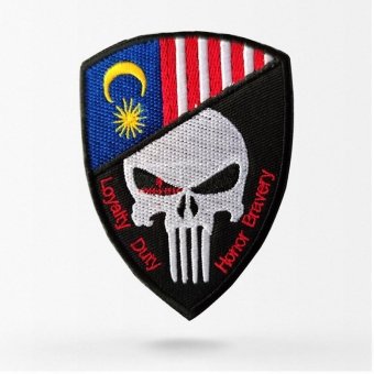 Malaysia skull flag patch