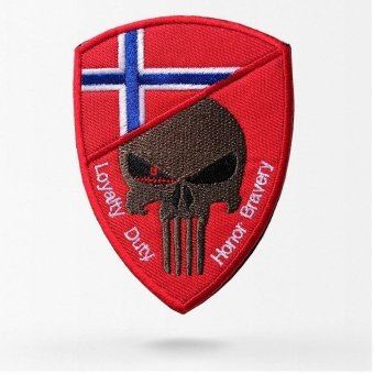 Norway skull flag patch
