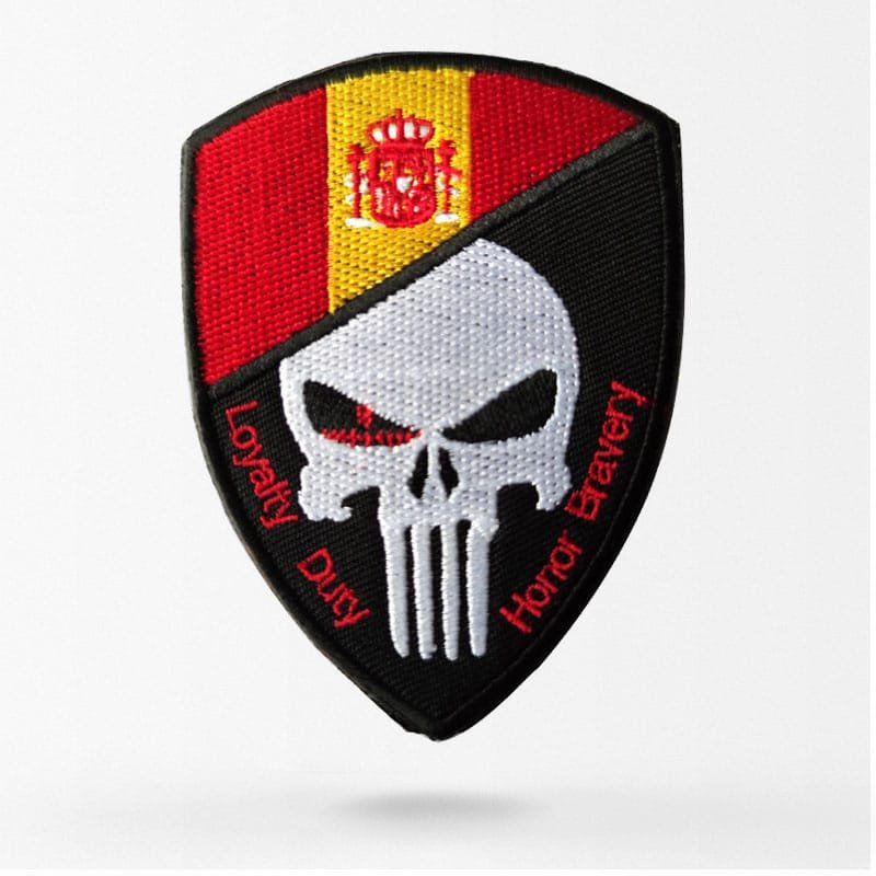 Spain skull flag patch