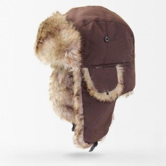 Brown trapper hat