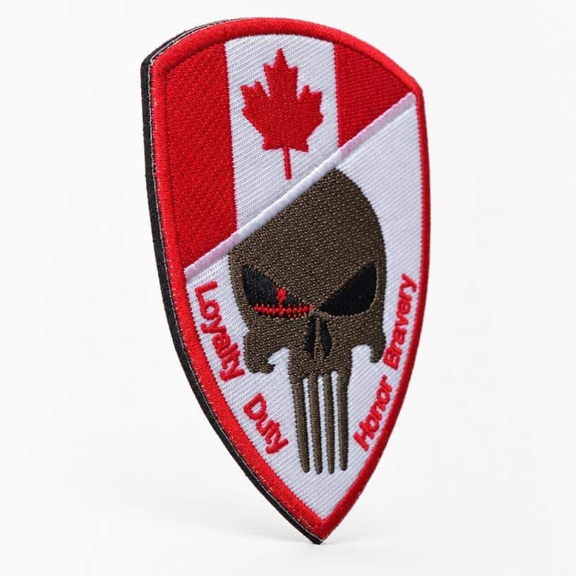 Canada skull flag patch