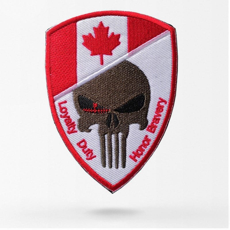 Canada skull flag patch