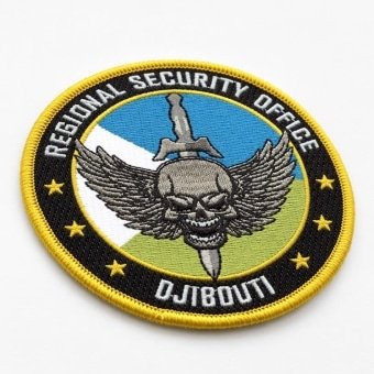Djibouti patch with skull