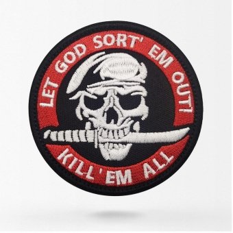 kill em all patch with skull Red