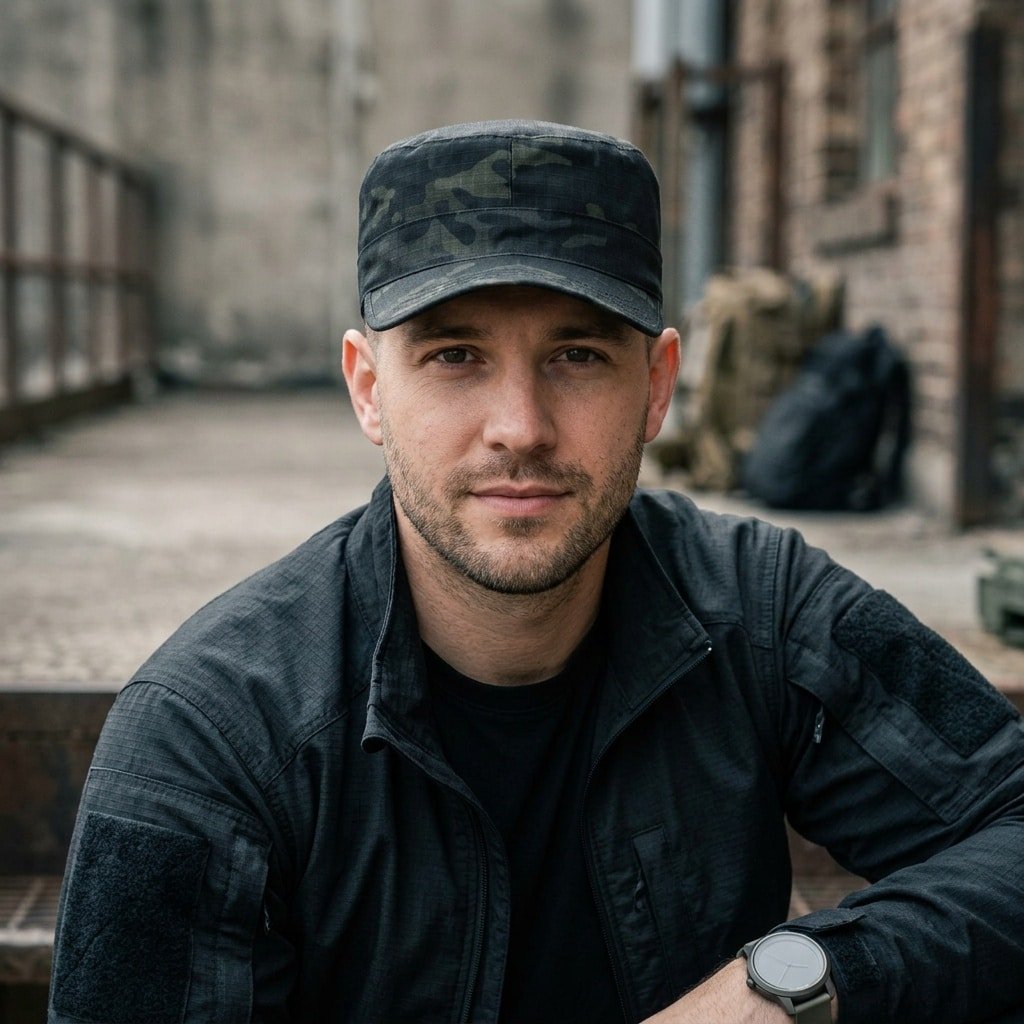 Multicam Black camo patrol cap