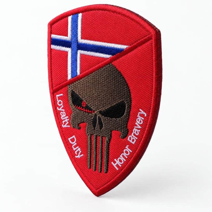 Norway skull flag patch