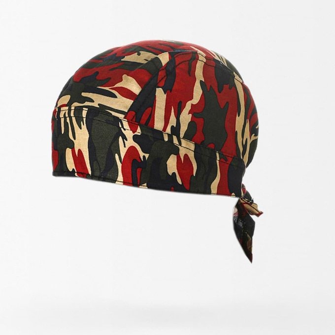 Red camo bandana