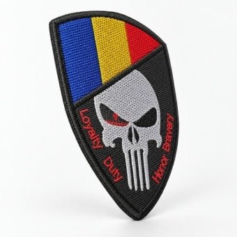 Romania skull flag patch