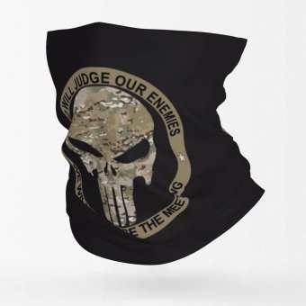 Skull neck gaiter "Metting with god"