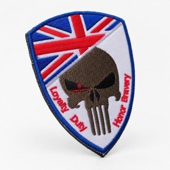 United kingdom skull flag patch
