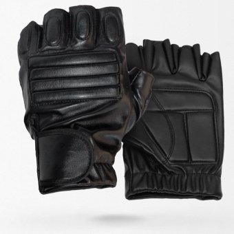 Fingerless military gloves leather “scout”