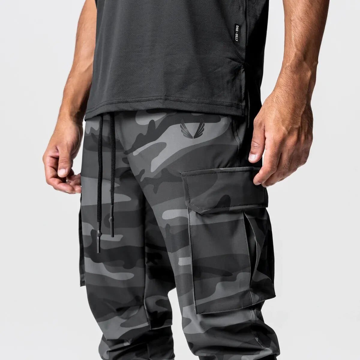 Black and grey camo joggers "Sportline"