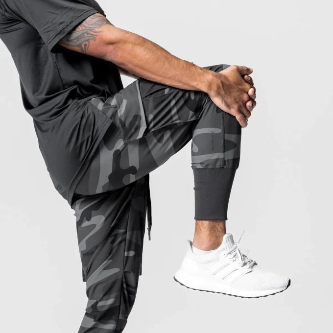 Black and grey camo joggers "Sportline"