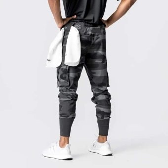 Black and grey camo joggers