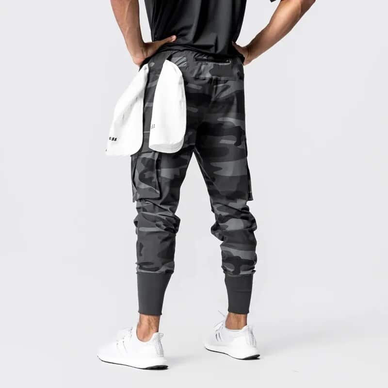 Black and grey camo joggers "Sportline"