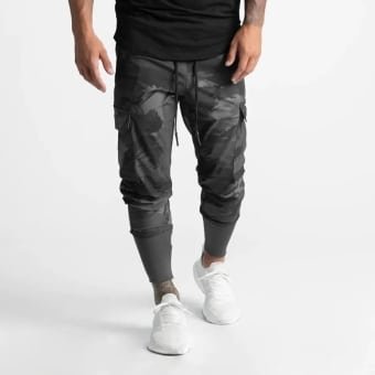 Black camo sweatpants "Sportline"