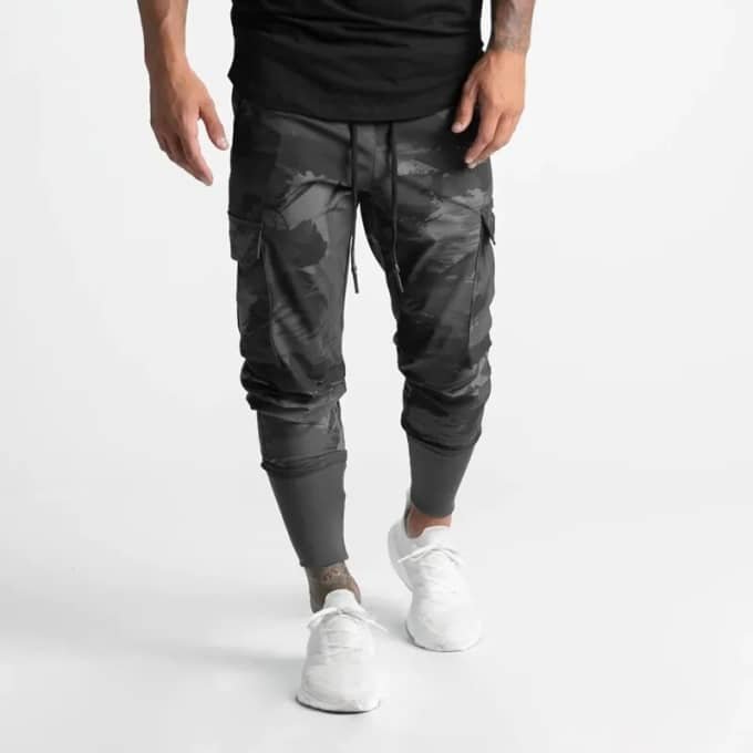 Black camo sweatpants "Sportline"