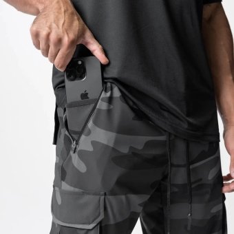 Black camo sweatpants "Sportline"