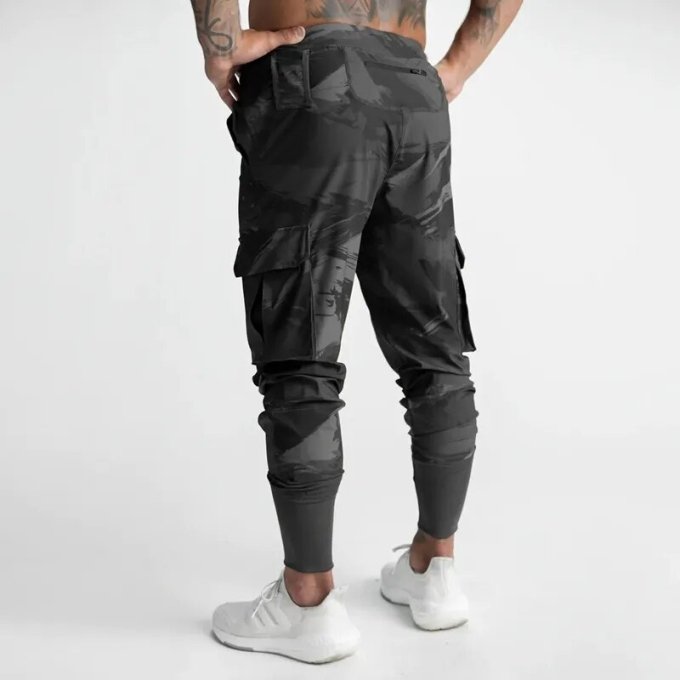 Black camo sweatpants "Sportline"
