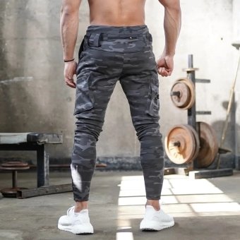 Camo joggers with zippers