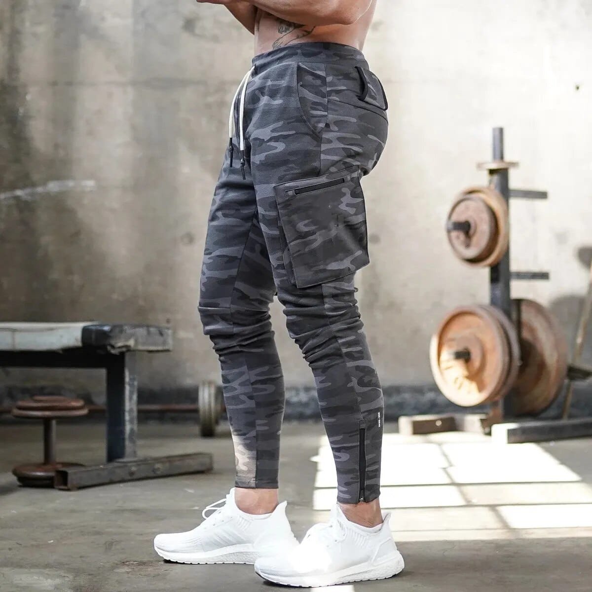 Camo joggers with zippers "Zip"