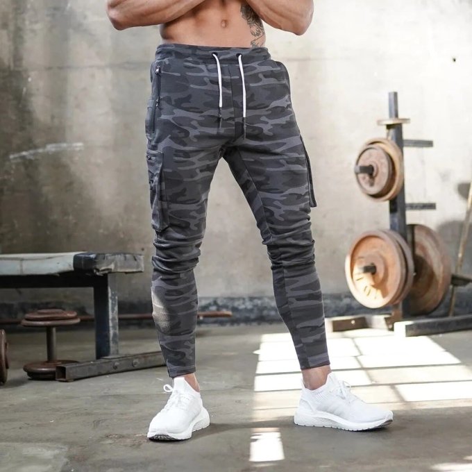 Camo joggers with zippers "Zip"