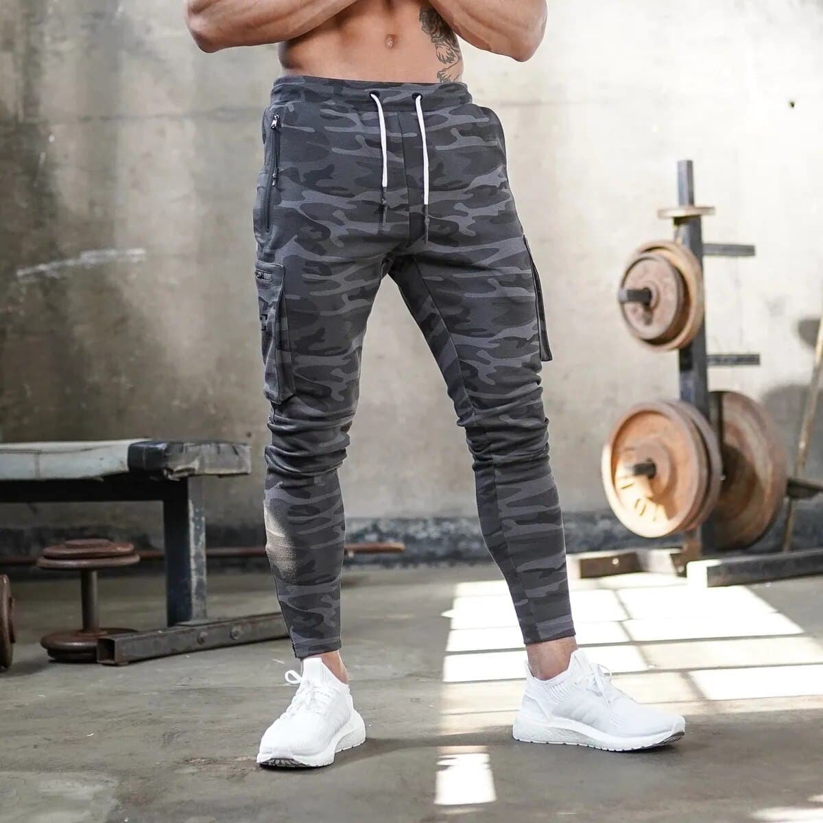 Camo joggers with zippers "Zip"
